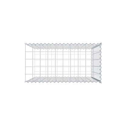 Gabion rapporté type 2 100 cm x 100 cm x 50 cm (L x H x P), mailles 10 cm x 10 cm, spirale