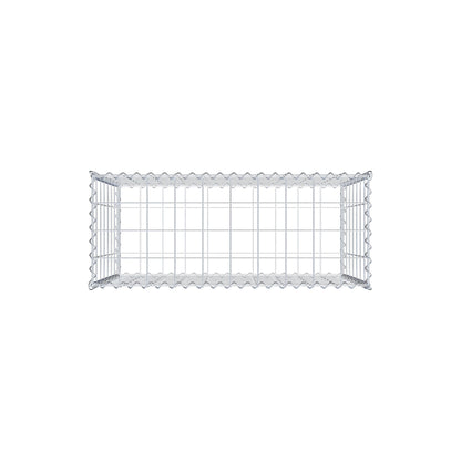 Schanskorf 100 cm x 70 cm x 40 cm (L x H x D), maaswijdte 10 cm x 10 cm, spiraalvormig