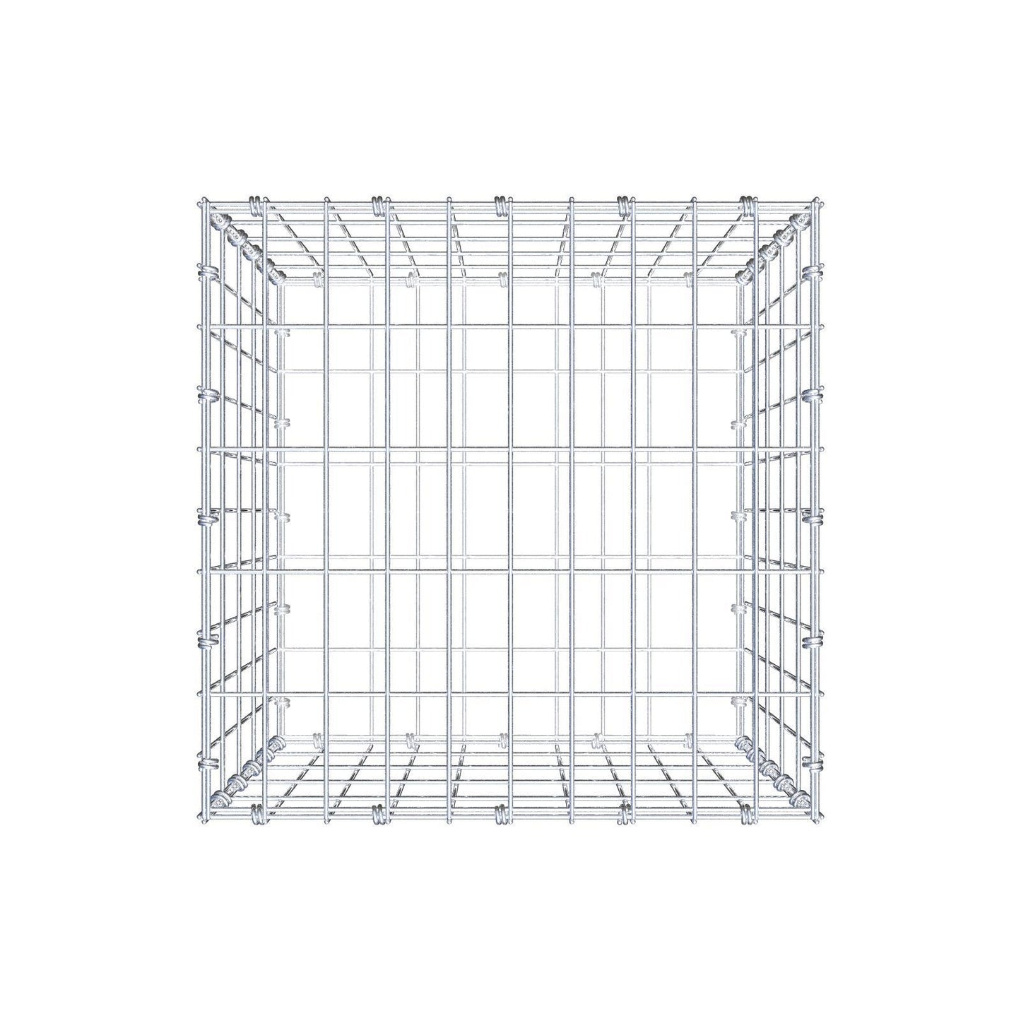 Schanskorf 50 cm x 50 cm x 50 cm (L x H x D), maaswijdte 5 x 10 cm, spiraalring
