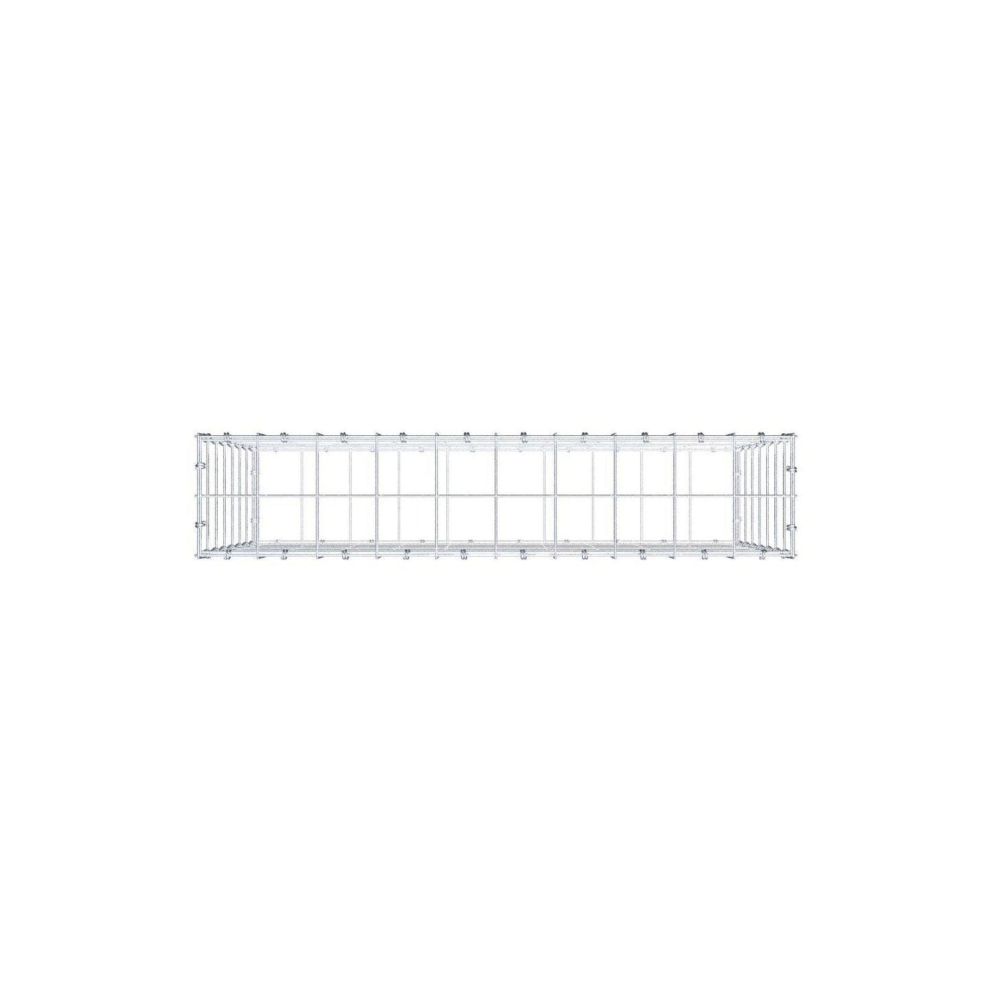 Gabion 100 cm x 70 cm x 20 cm (L x H x D), maskstorlek 10 x 10 cm, spiralring