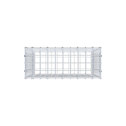 Gabion 50 cm x 50 cm x 20 cm (L x H x D), maskestørrelse 5 cm x 5 cm, C-ring