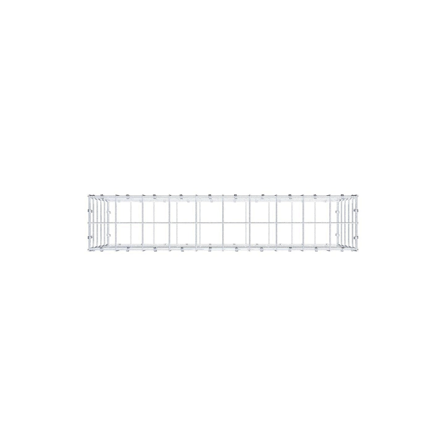 Gabion 100 cm x 50 cm x 20 cm (L x H x D), mesh size 10 x 10 cm, spiral ring