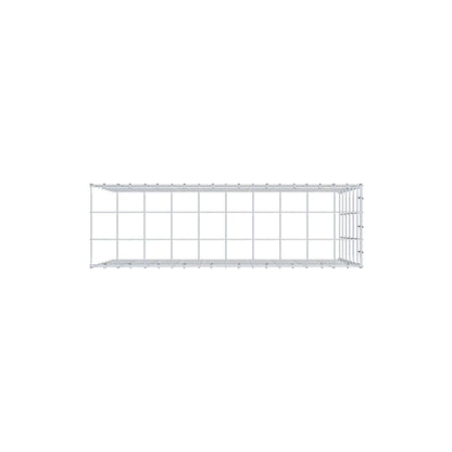Monteret gabion type 4 100 cm x 60 cm x 30 cm (L x H x D), maskestørrelse 10 cm x 10 cm, C-ring