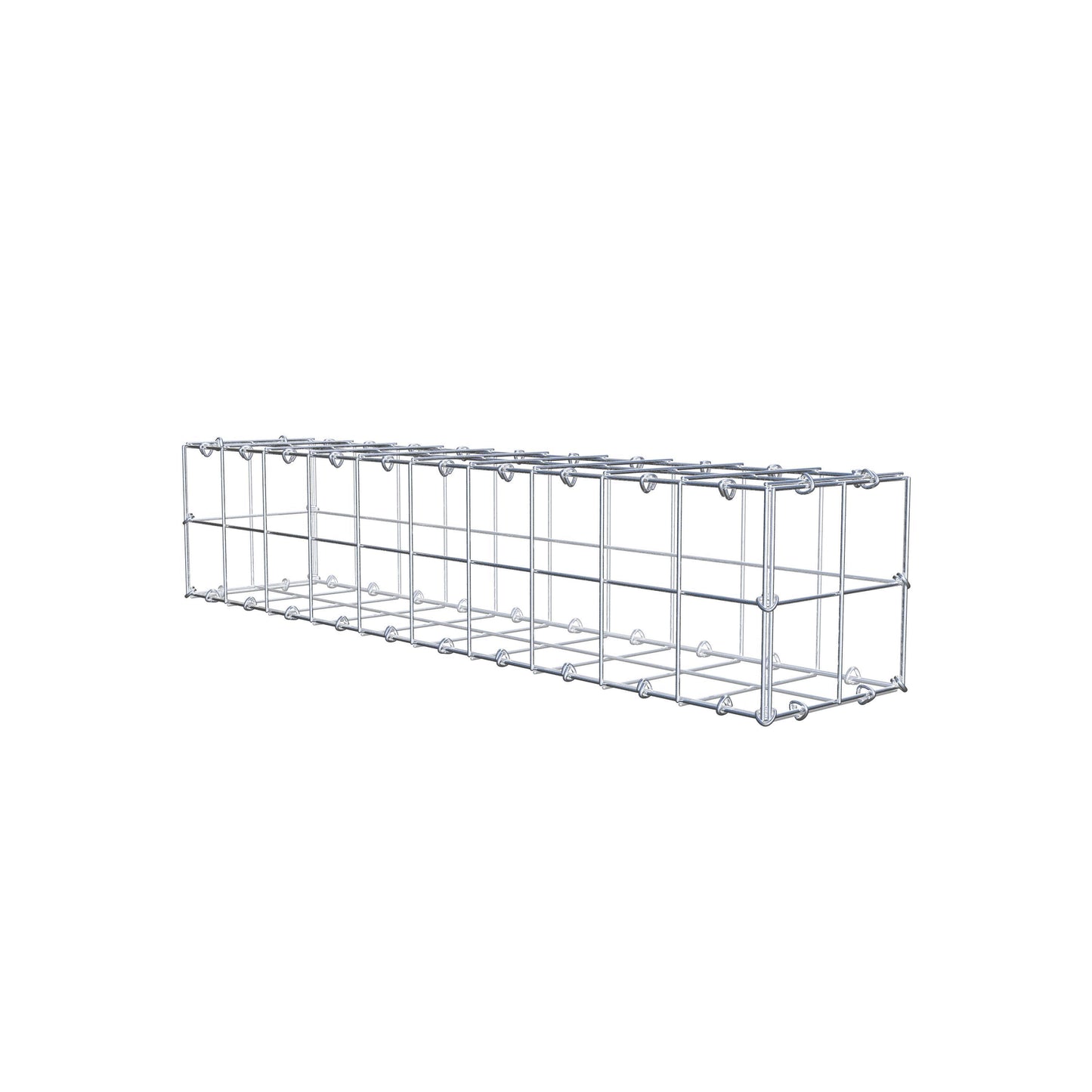 Gabion 100 cm x 20 cm x 20 cm (L x H x D), mesh size 10 cm x 10 cm, C-ring