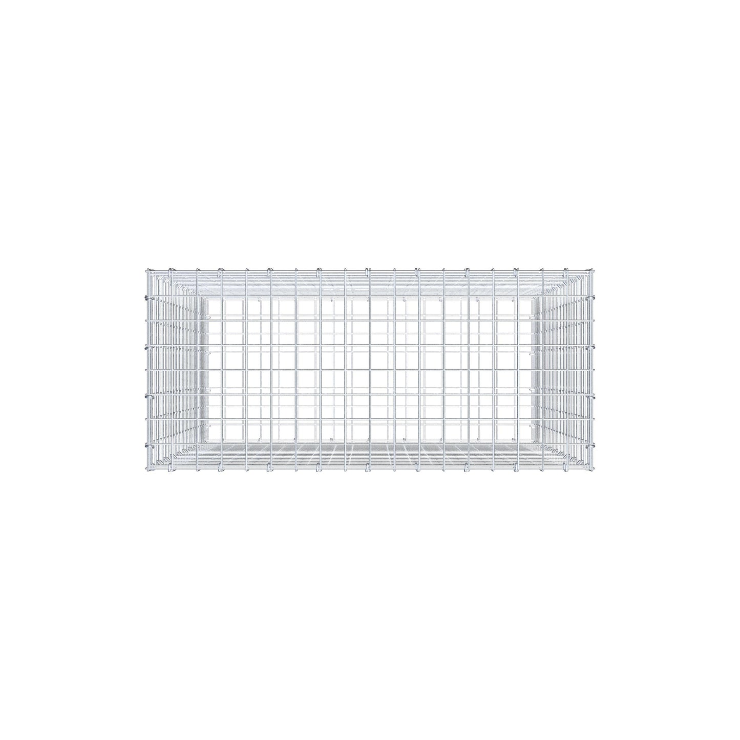 Gavión 100 cm x 90 cm x 40 cm (L x A x P), luz de malla 5 cm x 5 cm, anillo en C