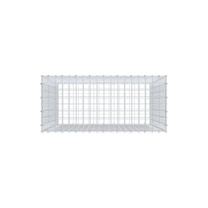Gavión 100 cm x 90 cm x 40 cm (L x A x P), luz de malla 5 cm x 5 cm, anillo en C
