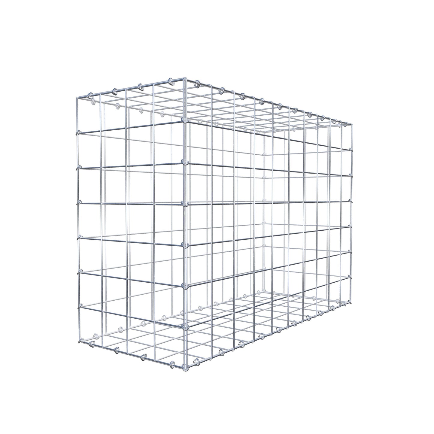 Gabione 100 cm x 70 cm x 40 cm (L x H x T), Maschenweite 10 cm x 10 cm, C-Ring