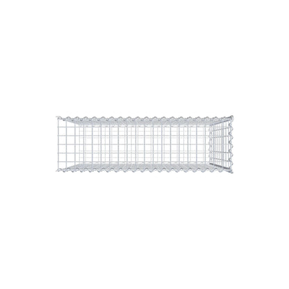 Grown-on gabion type 2 100 cm x 100 cm x 30 cm (L x H x D), mesh size 5 cm x 10 cm, spiral