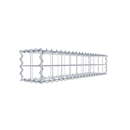 Schanskorf 100 cm x 20 cm x 20 cm (L x H x D), maaswijdte 10 cm x 10 cm, spiraalvormig