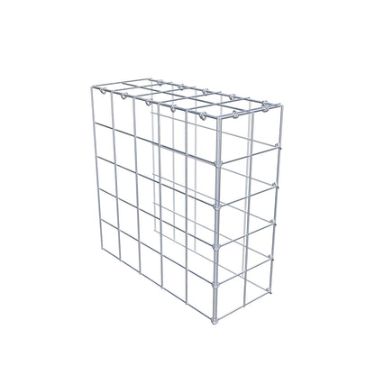 Mounted gabion type 4 50 cm x 50 cm x 20 cm (L x H x D), mesh size 10 cm x 10 cm, C-ring