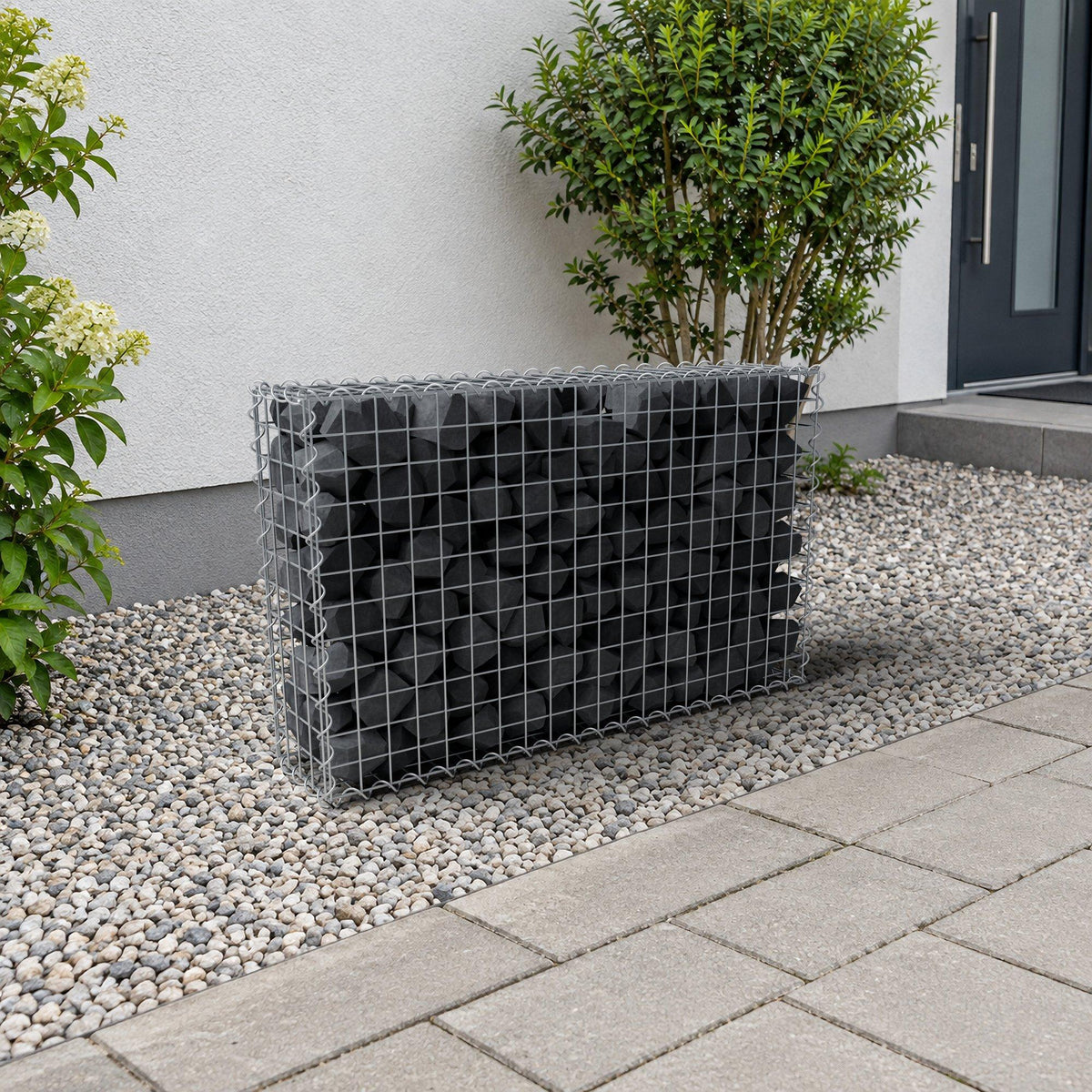 Gabion 100 cm x 60 cm x 20 cm (L x H x D), maskestørrelse 5 cm x 5 cm, spiral
