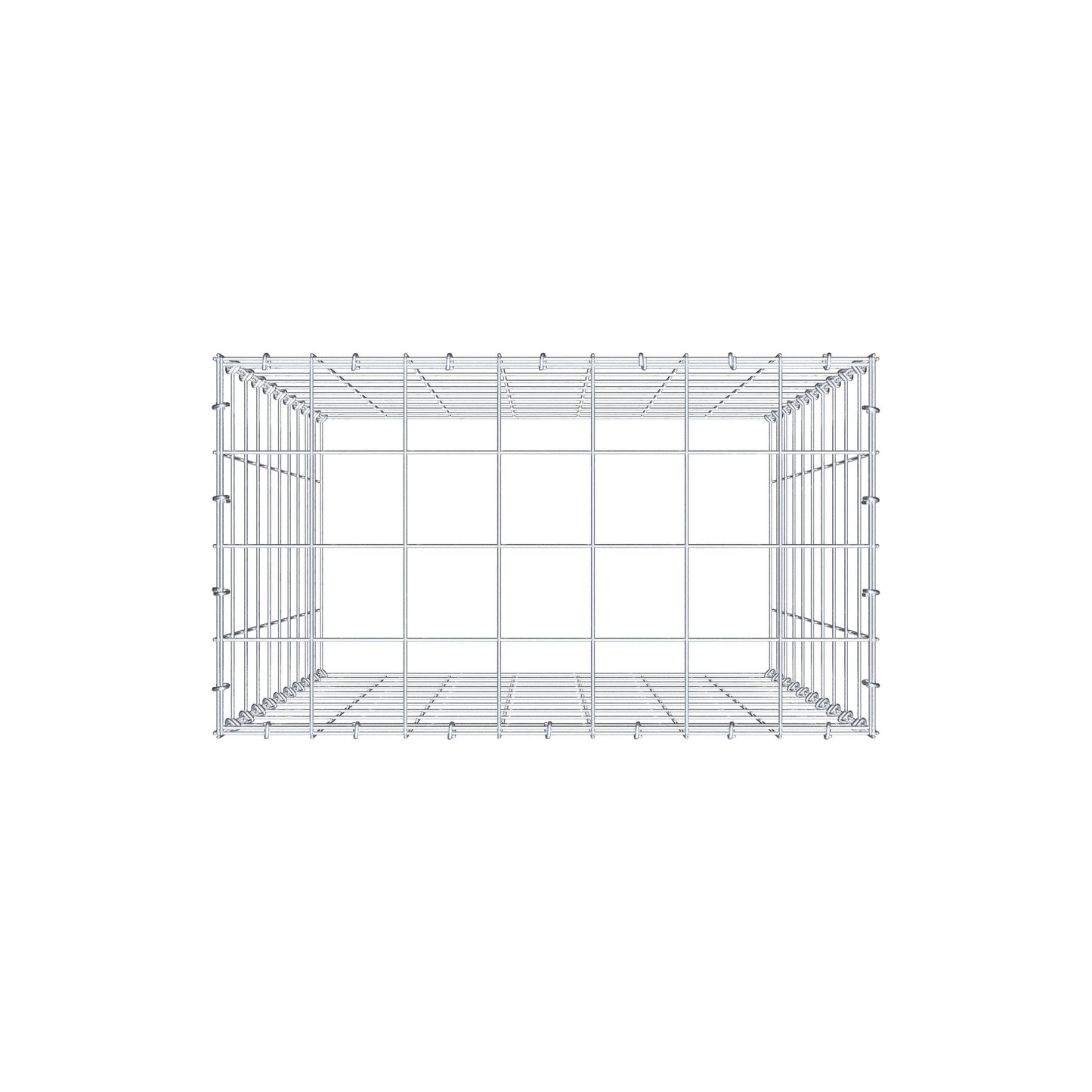Opzetpaal type 3 100 cm x 70 cm x 40 cm (L x H x D), maaswijdte 10 cm x 10 cm, C-ring