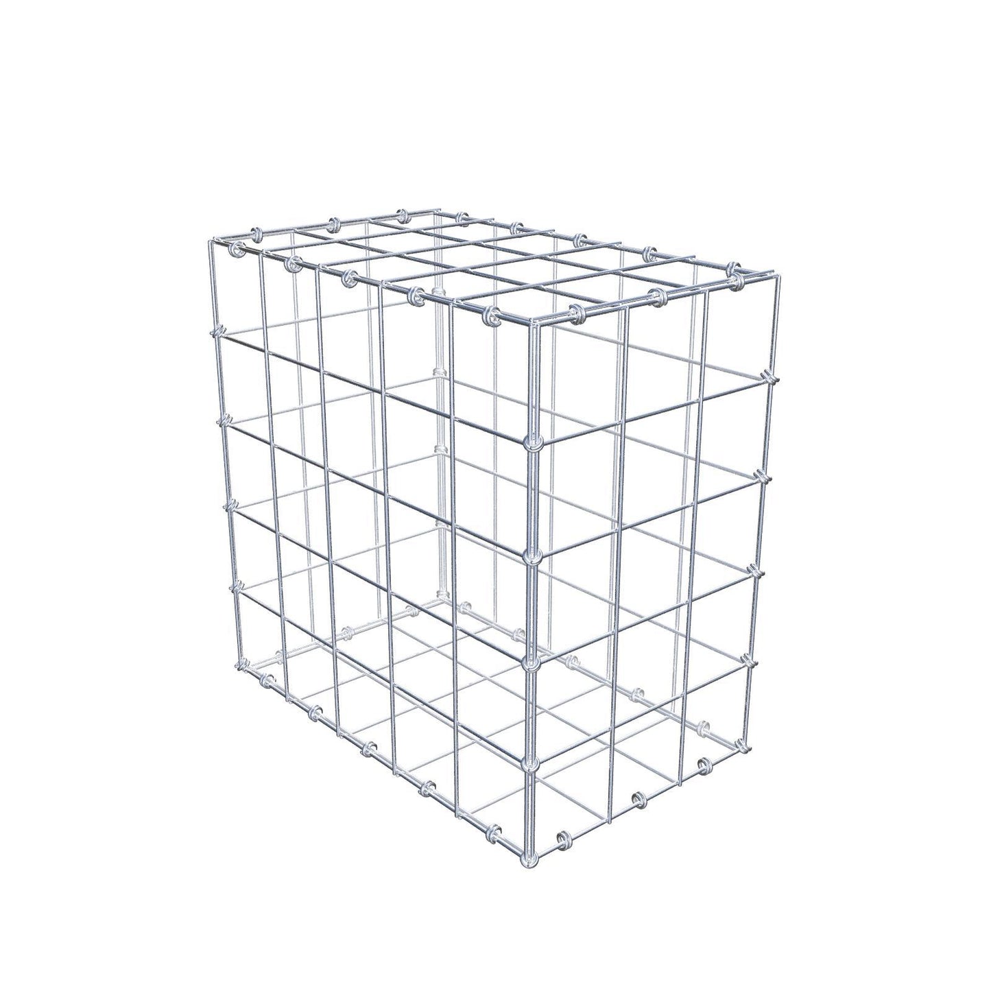 Gabione 50 cm x 50 cm x 30 cm (L x H x T), Maschenweite 10 x 10 cm, Spiralring