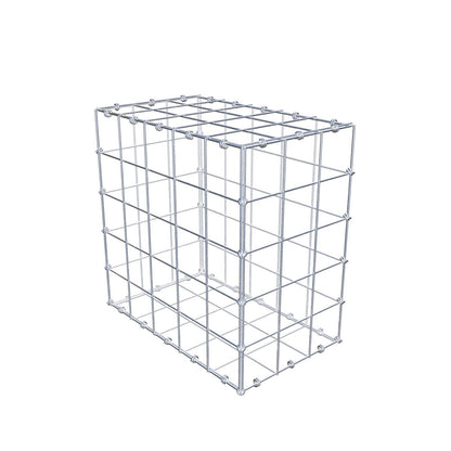Gabione 50 cm x 50 cm x 30 cm (L x H x T), Maschenweite 10 x 10 cm, Spiralring