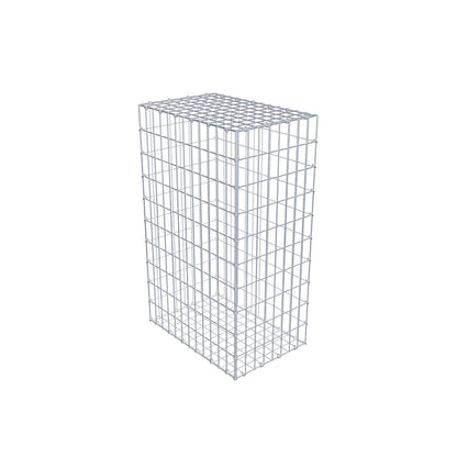 Gabion 100 cm x 60 cm x 40 cm (L x H x D), maskestørrelse 5 cm x 10 cm, C-ring