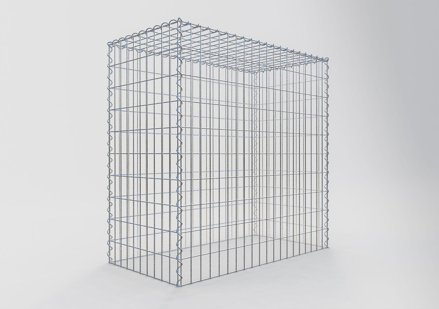 Opvokset gabion type 3 100 cm x 100 cm x 50 cm (L x H x D), maskestørrelse 5 cm x 10 cm, spiral