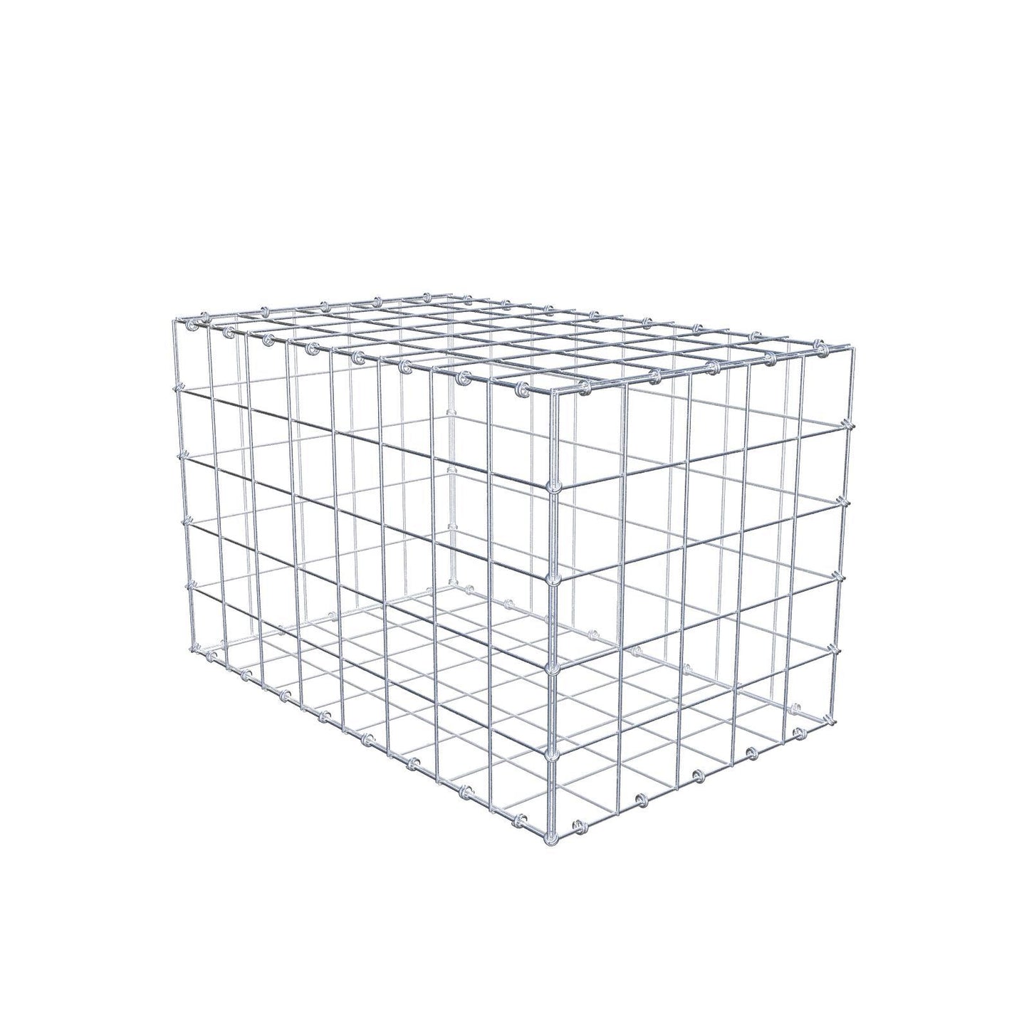 Gabião 80 cm x 50 cm x 50 cm (C x A x P), malhagem 10 x 10 cm, anel espiral