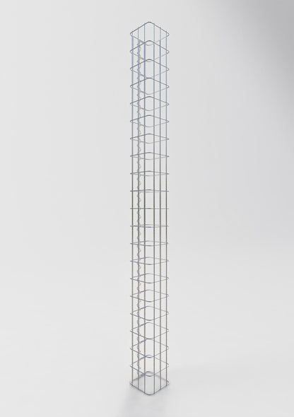 Gabionensäule eckig 17 cm x 17 cm, 200 cm Höhe, MW 5 cm x 10 cm