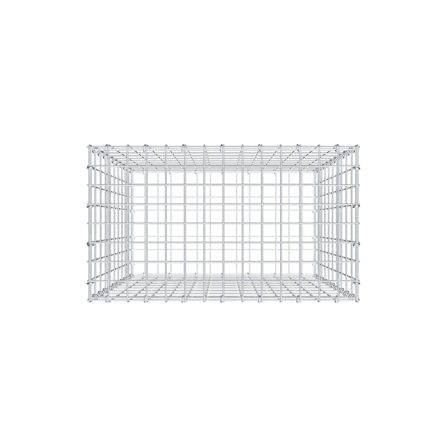 Gavión 100 cm x 70 cm x 40 cm (L x A x P), luz de malla 5 cm x 10 cm, anillo en C