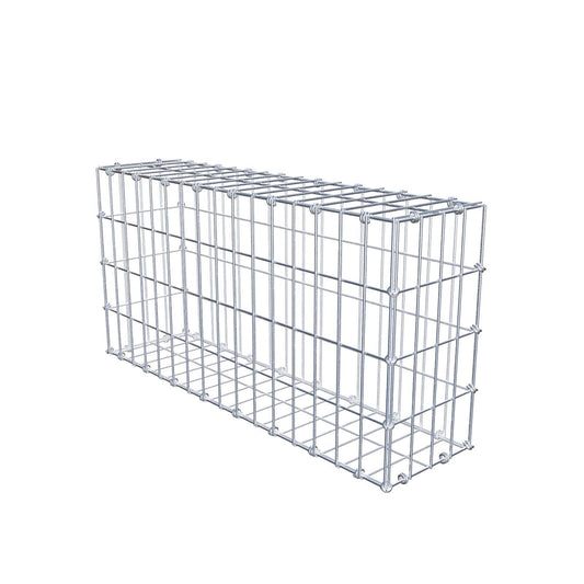 Gabione 80 cm x 40 cm x 20 cm (L x H x T), Maschenweite 5 x 10 cm, Spiralring