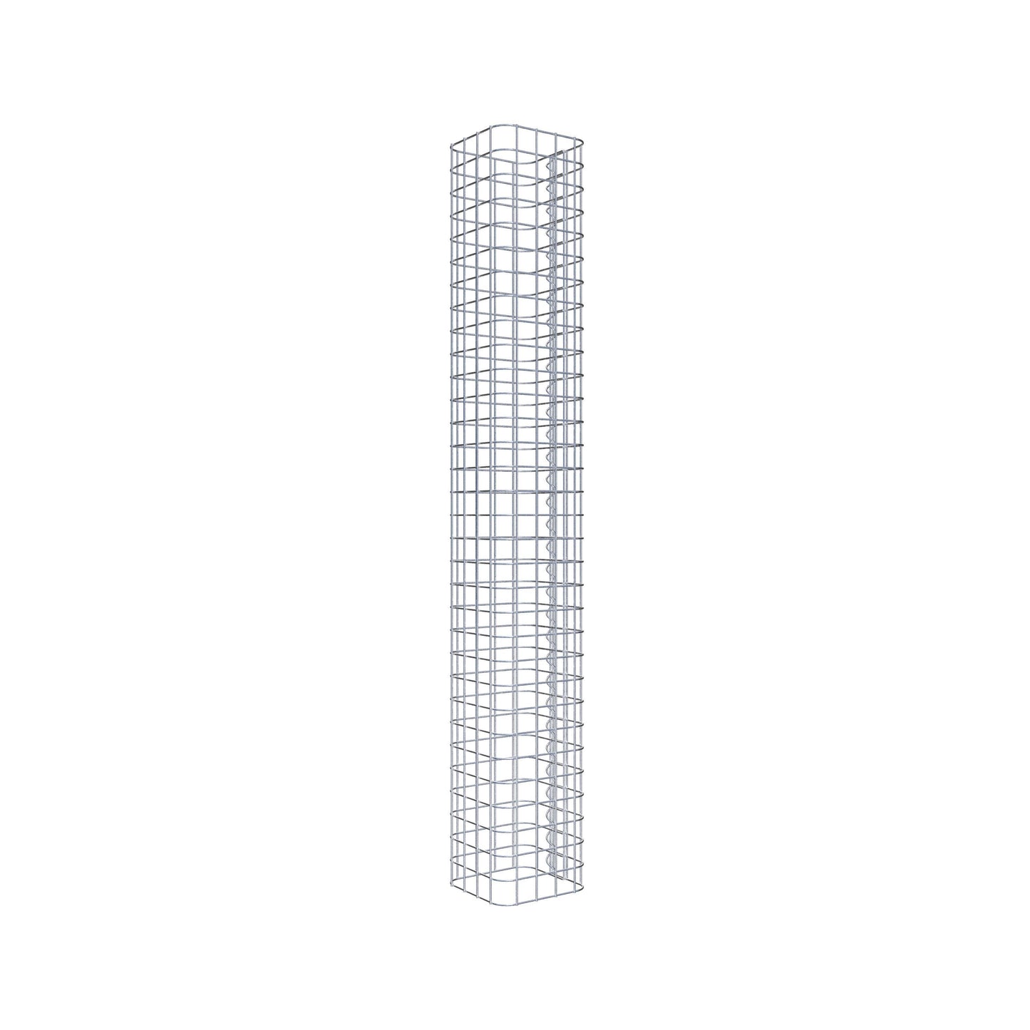 Gabionensäule eckig 22 cm x 22 cm, 160 cm Höhe, MW 5 cm x 5 cm