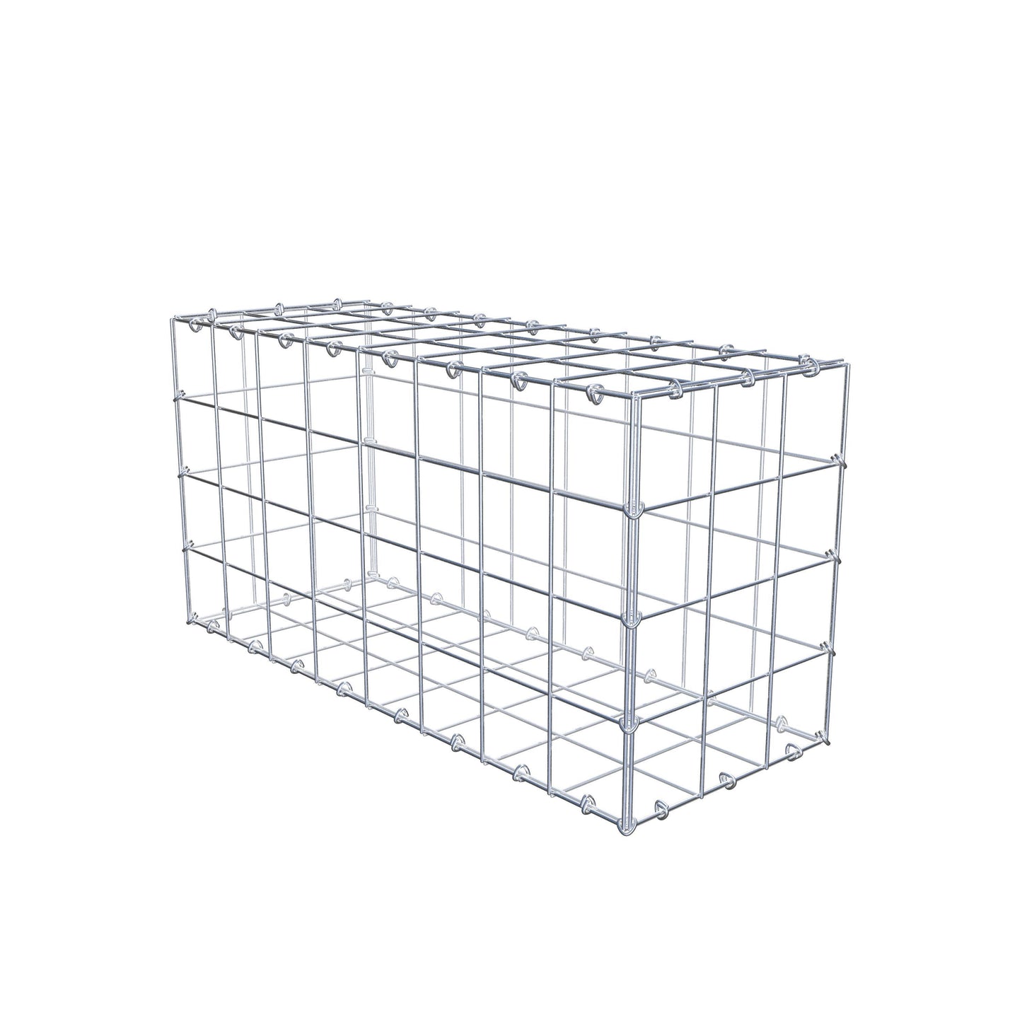 Gabião 80 cm x 40 cm x 30 cm (C x A x P), malhagem 10 cm x 10 cm, anel C