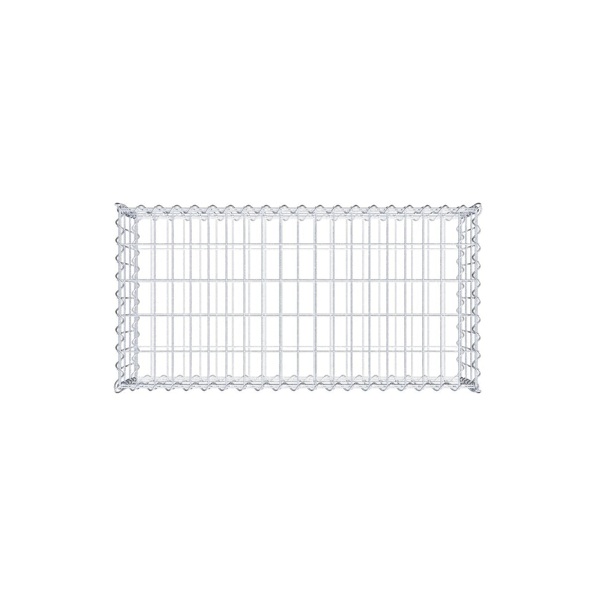 Gabbione 100 cm x 30 cm x 50 cm (L x H x P), maglia 5 cm x 10 cm, spirale