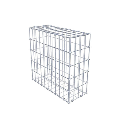 Gabião 50 cm x 50 cm x 20 cm (C x A x P), malhagem 5 x 10 cm, anel espiral