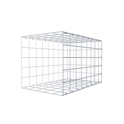 Monteret gabion type 2 80 cm x 50 cm x 50 cm (L x H x D), maskestørrelse 10 cm x 10 cm, C-ring