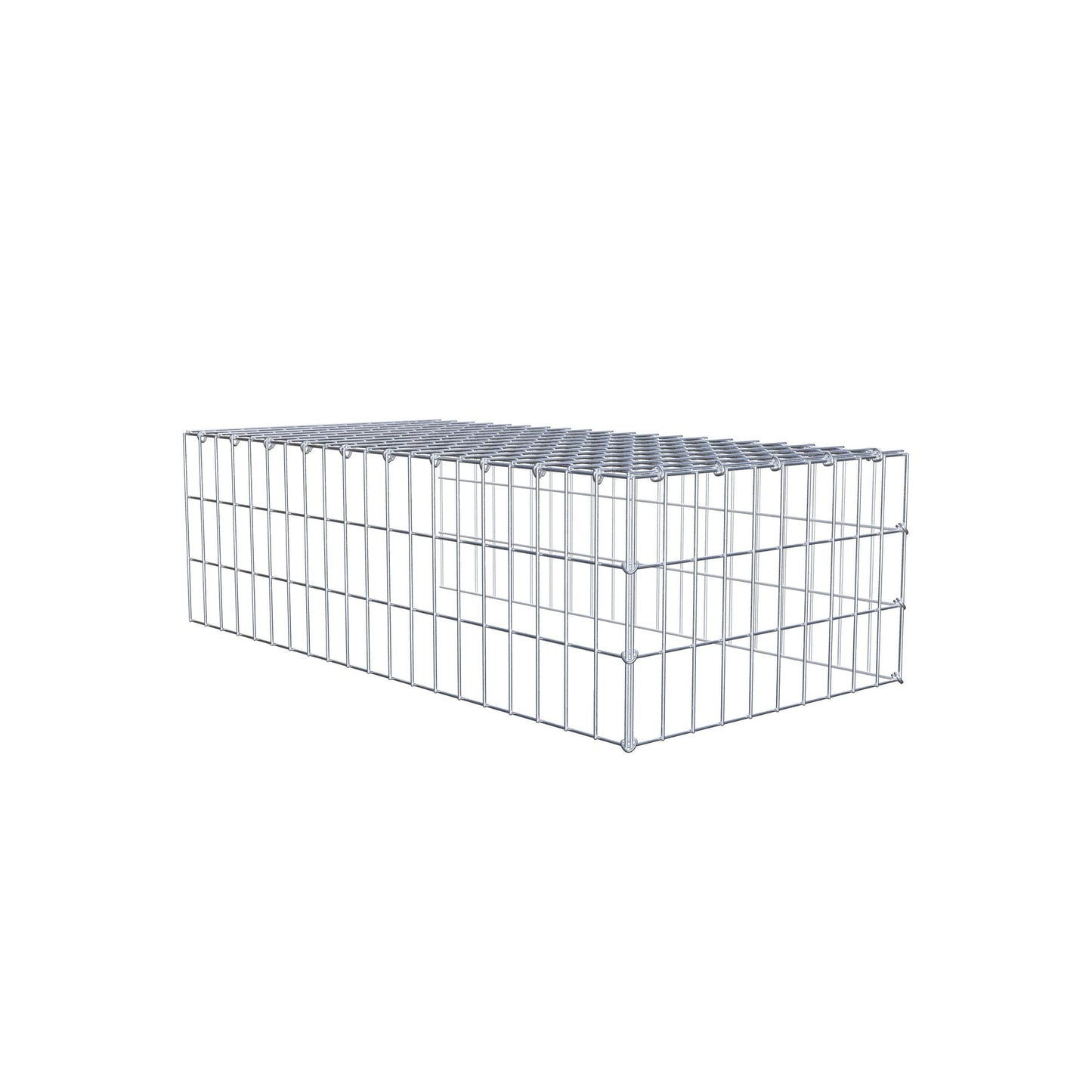 Opzetpaal type 4 100 cm x 30 cm x 50 cm (L x H x D), maaswijdte 5 cm x 10 cm, C-ring