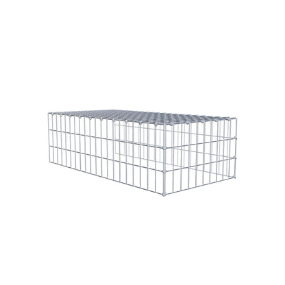 Opzetpaal type 4 100 cm x 30 cm x 50 cm (L x H x D), maaswijdte 5 cm x 10 cm, C-ring