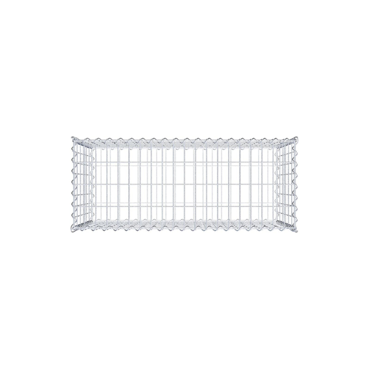 Gabion 100 cm x 60 cm x 40 cm (L x H x D), maskestørrelse 5 cm x 10 cm, spiral