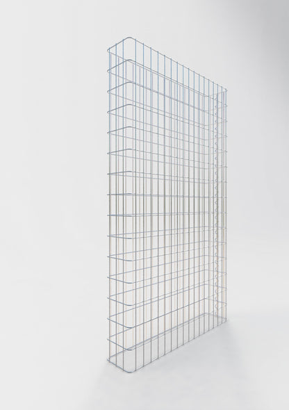 Gabionstängsel längd 87 cm, höjd 160 cm, djup 17 cm, maskstorlek 5 x 10 cm