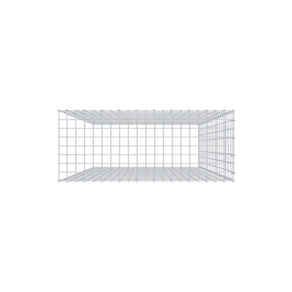 Fourche rapportée type 4 200 cm x 100 cm x 40 cm (L x H x P), mailles 5 cm x 10 cm, anneau en C