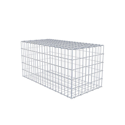 Gabione 100 cm x 50 cm x 50 cm (L x H x T), Maschenweite 5 x 10 cm, Spiralring