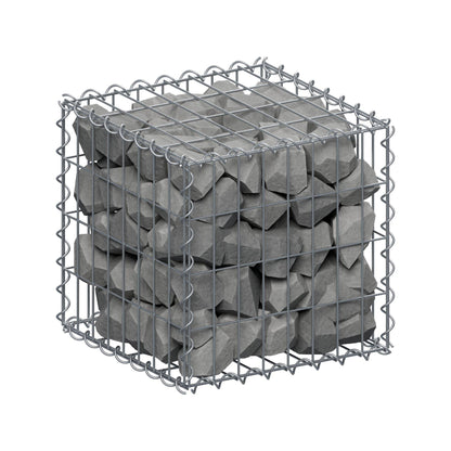 Gabion 40 cm x 40 cm x 40 cm (L x H x D), mesh size 5 cm x 10 cm, spiral