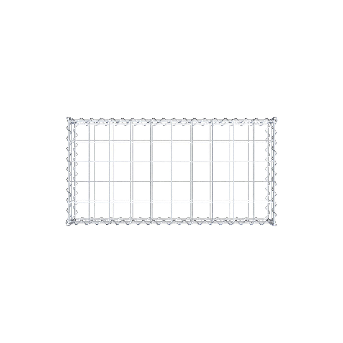 Gabion 100 cm x 20 cm x 50 cm (L x H x D), maskestørrelse 10 cm x 10 cm, spiral