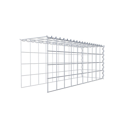 Aangegroeide schanskorf type 4 100 cm x 40 cm x 30 cm (L x H x D), maaswijdte 10 cm x 10 cm, spiraal