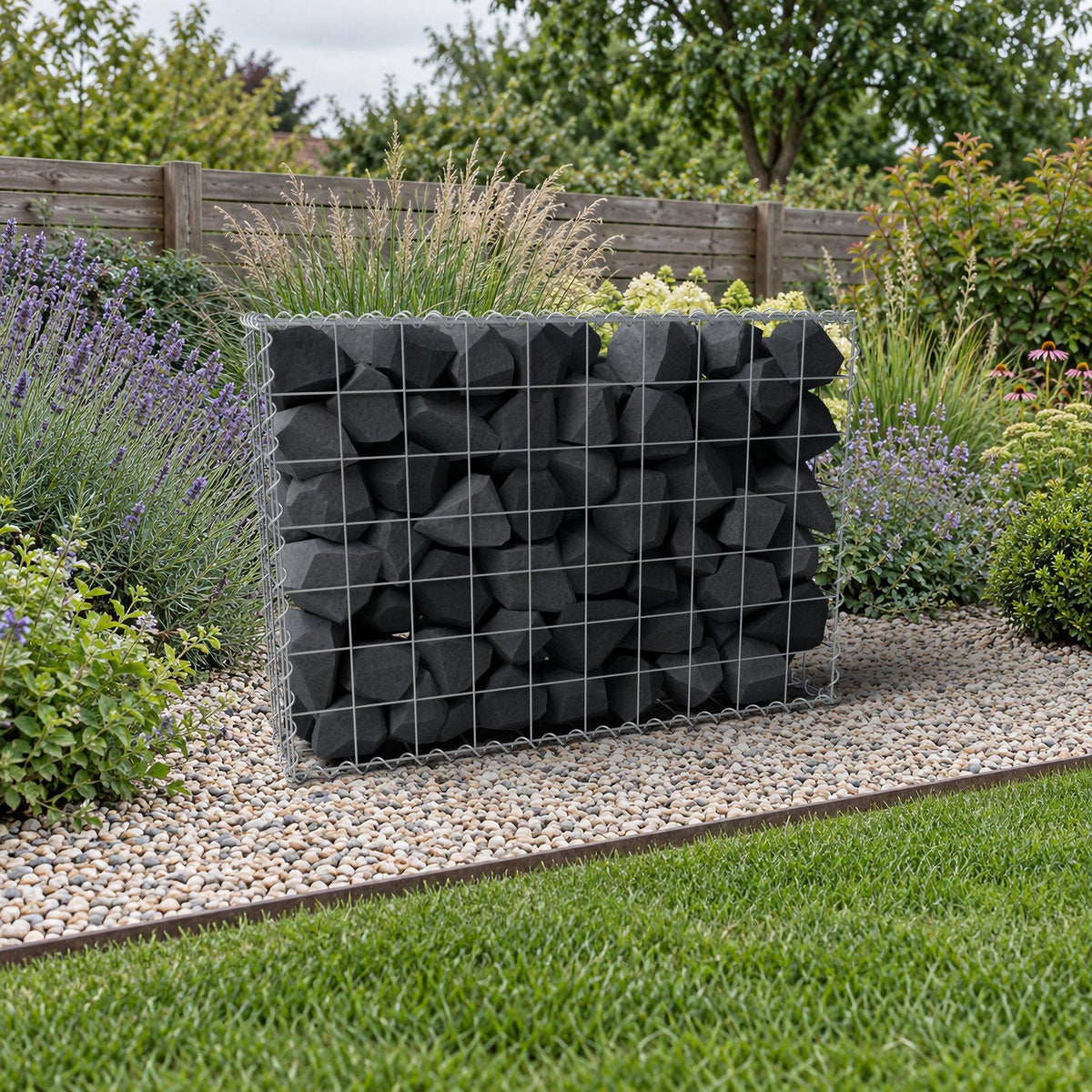 Gabione 100 cm x 70 cm x 20 cm (L x H x T), Maschenweite 10 cm x 10 cm, Spirale
