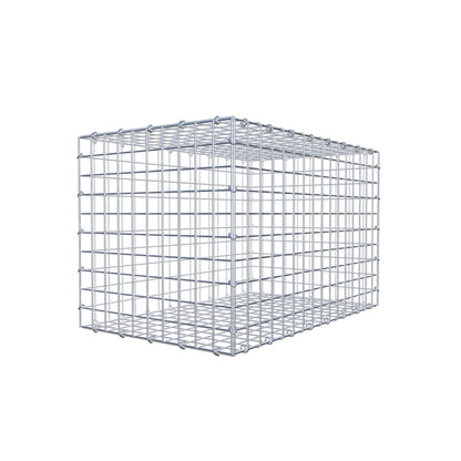Gavión 80 cm x 50 cm x 50 cm (L x A x P), luz de malla 5 cm x 5 cm, anillo en C