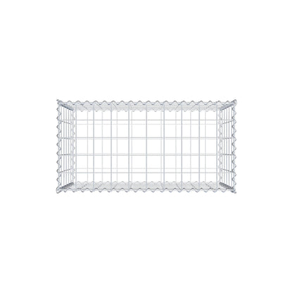 Gabion 100 cm x 60 cm x 50 cm (L x H x D), maskstorlek 10 cm x 10 cm, spiral