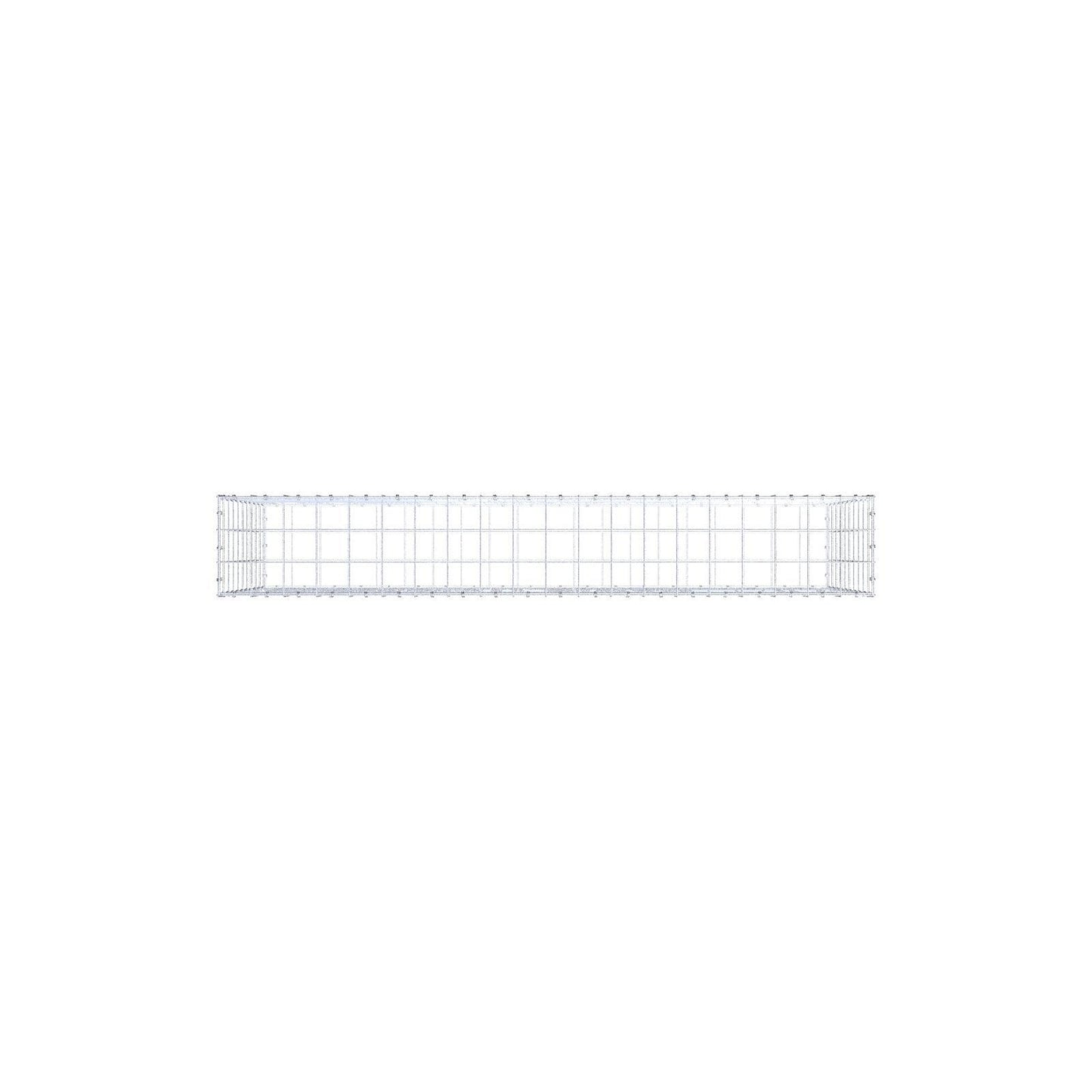 Gabione 200 cm x 100 cm x 30 cm (L x H x T), Maschenweite 10 x 10 cm, Spiralring