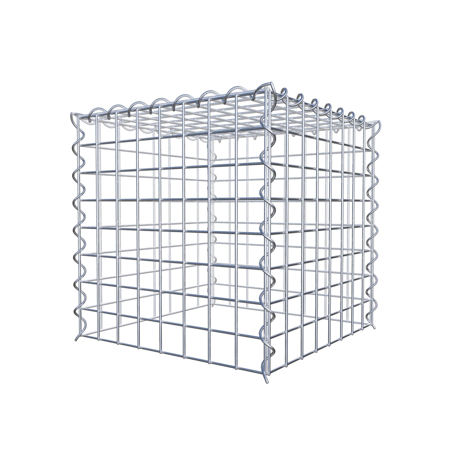Anbaugabione Typ 3 40 cm x 40 cm x 40 cm (L x H x T), Maschenweite 5 cm x 5 cm, Spirale