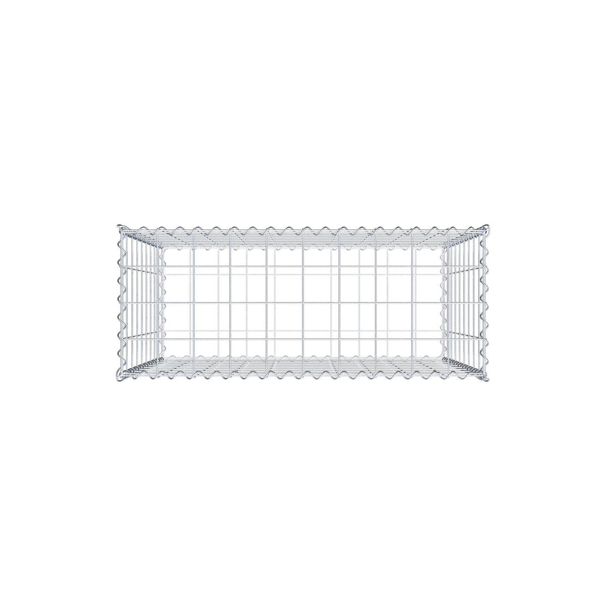 Gavión 100 cm x 90 cm x 40 cm (largo x alto x fondo), malla 10 cm x 10 cm, en espiral