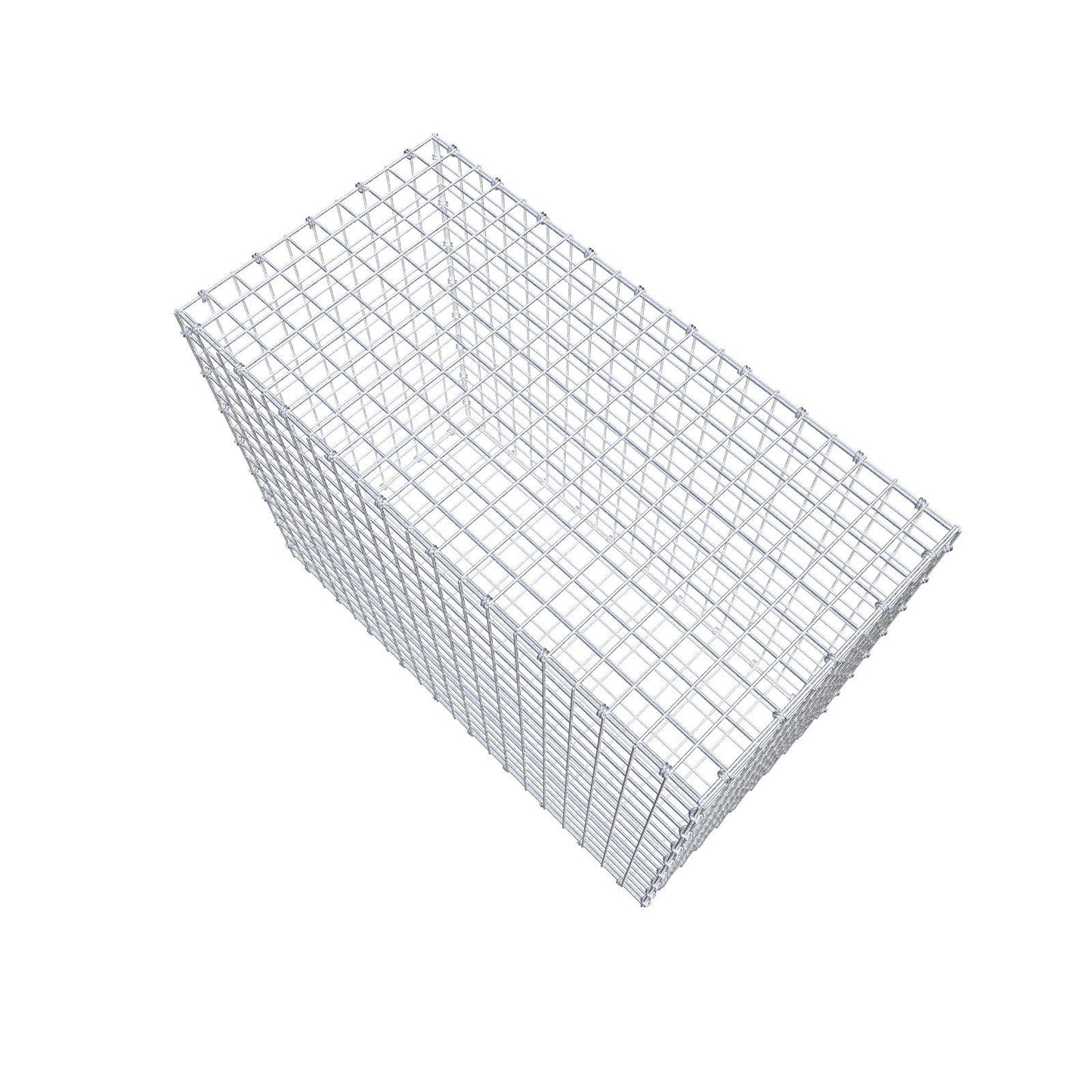 Gabione 100 cm x 80 cm x 50 cm (L x H x T), Maschenweite 5 x 5 cm, Spiralring