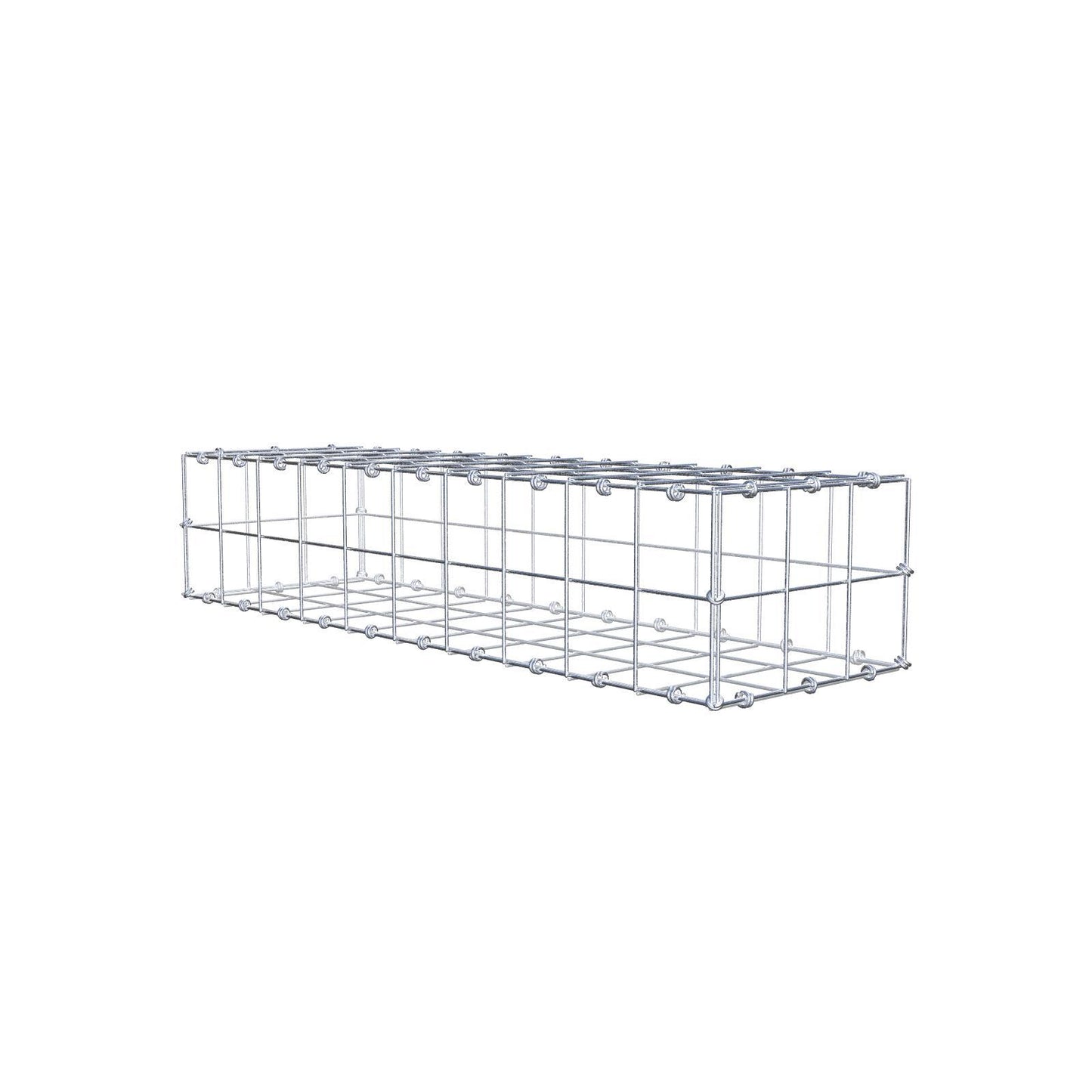 Gabion 100 cm x 20 cm x 30 cm (L x H x D), mesh size 10 x 10 cm, spiral ring