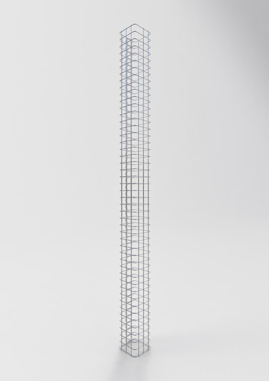 Schanskorfzuil vierkant 17 cm x 17 cm, 230 cm hoog, MW 5 cm x 5 cm