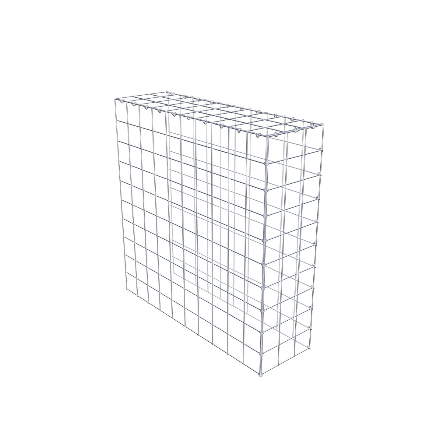 Gabião Tipo 4 100 cm x 100 cm x 30 cm (C x A x P), malhagem 10 cm x 10 cm, anel C