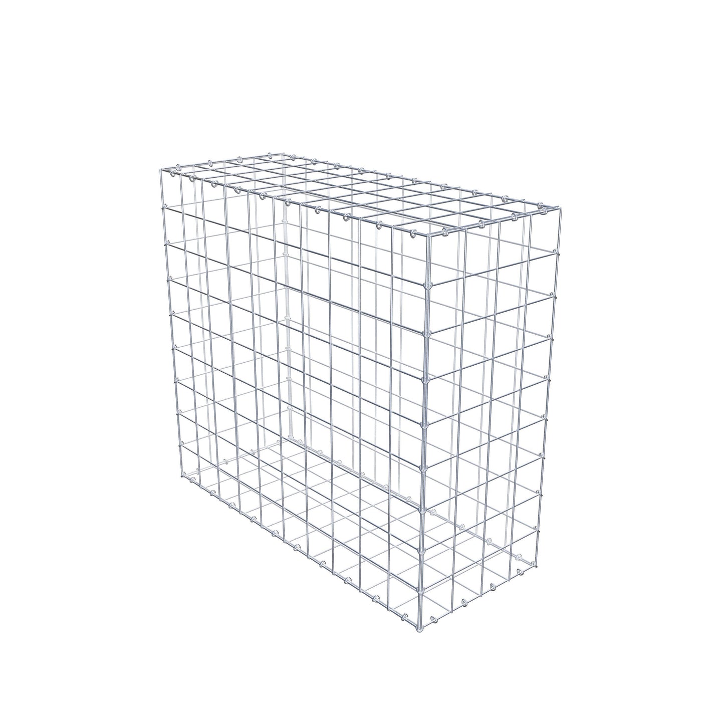 Gabião 100 cm x 90 cm x 40 cm (C x A x P), malhagem 10 cm x 10 cm, anel C