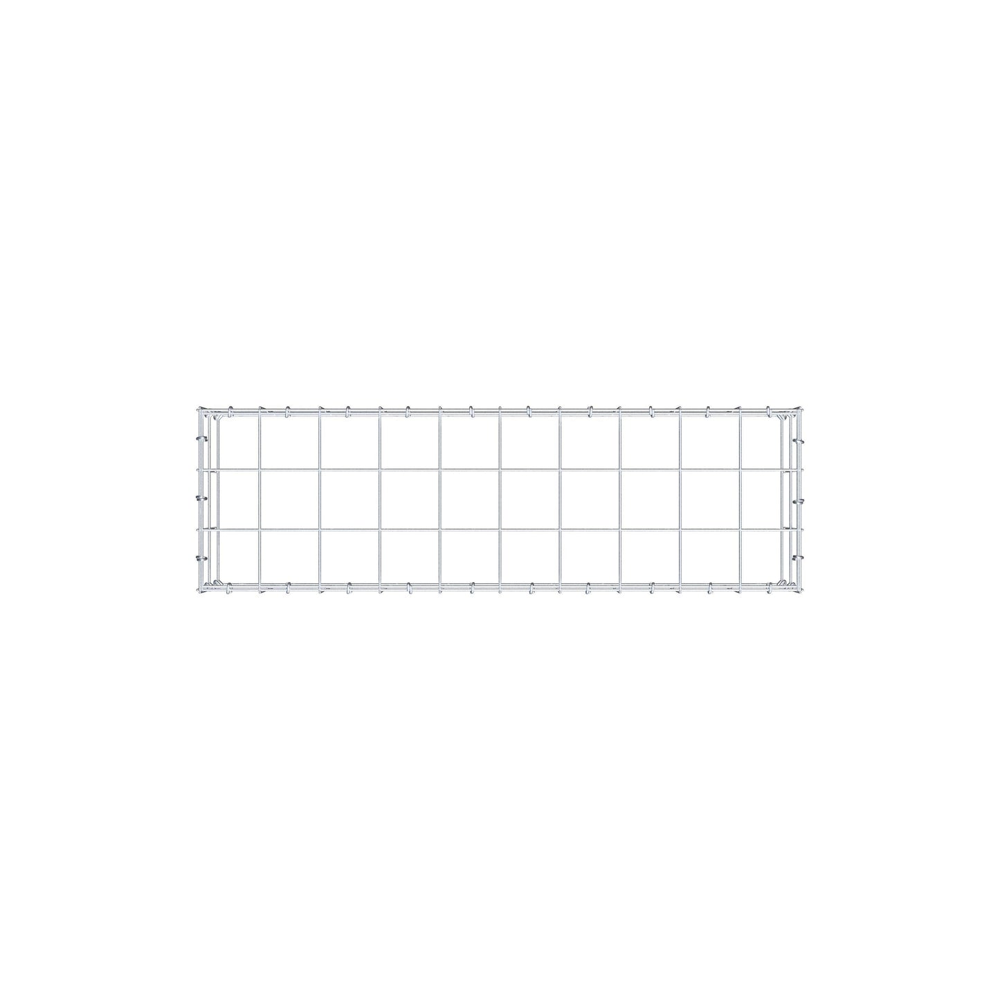 Monteret gabion type 3 100 cm x 20 cm x 30 cm (L x H x D), maskestørrelse 10 cm x 10 cm, C-ring